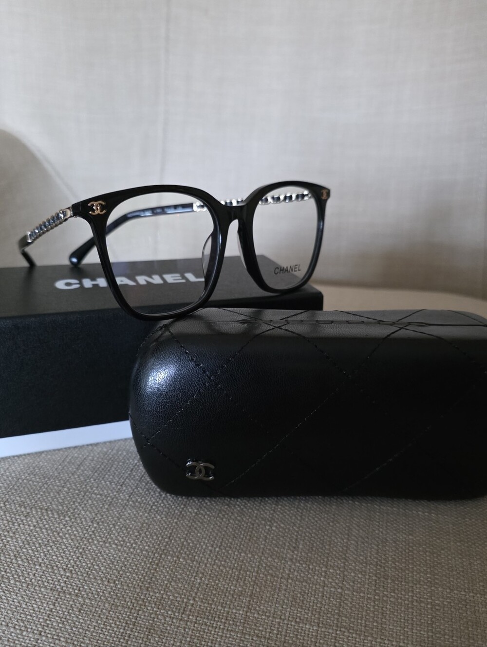 NWOT Chanel Black Square Clear Framed Eyeglasses CH345 54-20-145 - Picture 14 of 14